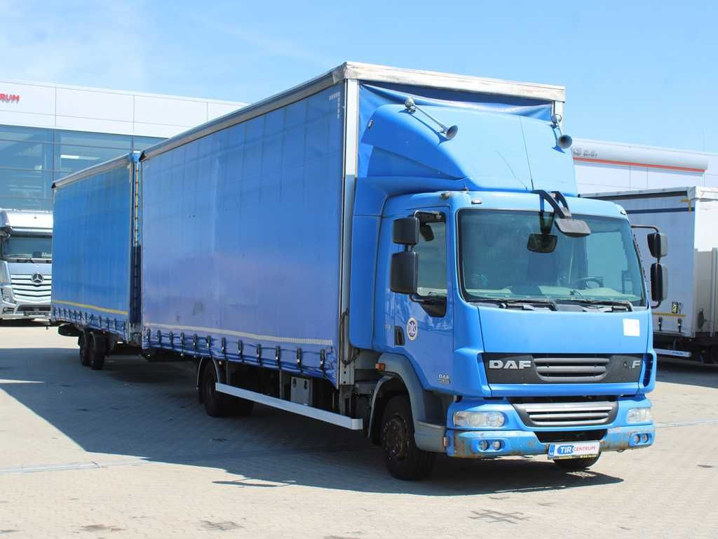 DAF FA LF 45, EURO 5, PNEU 80% + TRAILER AGADOS - Curtainsider truck: picture 2 DAF FA LF 45, EURO 5, PNEU 80% + TRAILER AGADOS - Curtainsider truck: picture 2