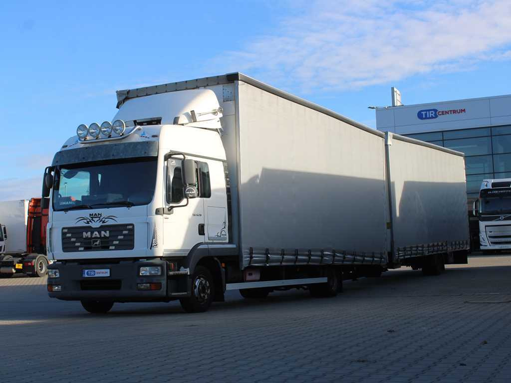 MAN TGL 8.210, EURO 4 + H&W TRAILER - Curtainsider truck: picture 1 MAN TGL 8.210, EURO 4 + H&W TRAILER - Curtainsider truck: picture 1