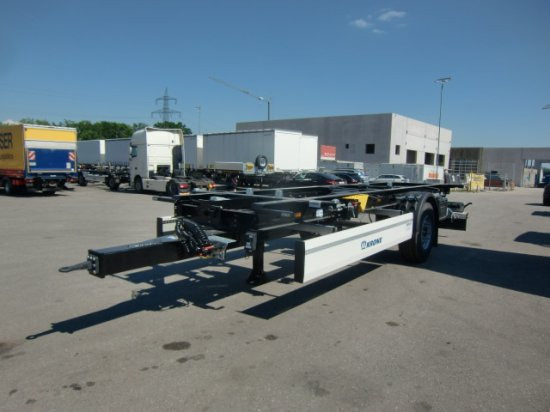 Krone 1-Achs Lafette Krone Achse, Heckabstützung, - Container transporter/ Swap body trailer: picture 1 Krone 1-Achs Lafette Krone Achse, Heckabstützung, - Container transporter/ Swap body trailer: picture 1