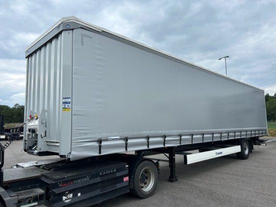 Krone 1-achs Auflieger, Heckabstützung XL Zertifikat, Edscha-Verdeck, - Curtainsider semi-trailer: picture 1 Krone 1-achs Auflieger, Heckabstützung XL Zertifikat, Edscha-Verdeck, - Curtainsider semi-trailer: picture 1