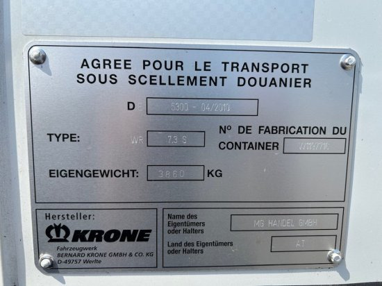 New Container transporter/ Swap body trailer Krone Kühlwechselpritsche Cool Box TK T-800R, 7.30 Meter, Neu: picture 8 New Container transporter/ Swap body trailer Krone Kühlwechselpritsche Cool Box TK T-800R, 7.30 Meter, Neu: picture 8