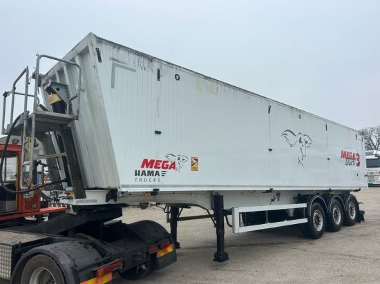 MEGA Alu-Kastenmulde 55m³, SAF-Achsen, Rollplane, Kombiklappe, Stehpodest - Tipper semi-trailer: picture 5 MEGA Alu-Kastenmulde 55m³, SAF-Achsen, Rollplane, Kombiklappe, Stehpodest - Tipper semi-trailer: picture 5