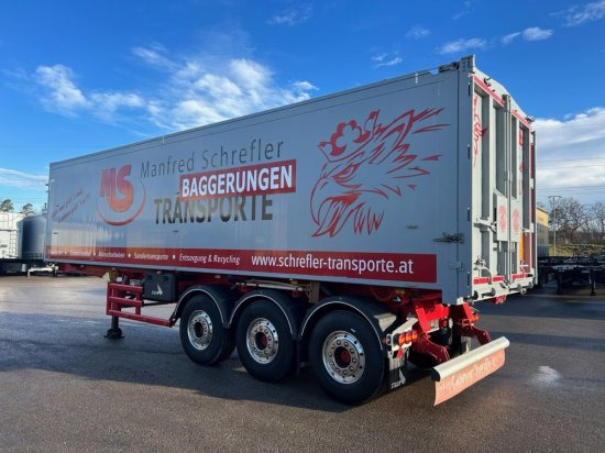 STAS S300CX Kippmulde 50m³, Liftachse, SAF-Achsen, Kombi-Klappe, Alufelgen, Rollplane, Podest - Tipper semi-trailer: picture 4 STAS S300CX Kippmulde 50m³, Liftachse, SAF-Achsen, Kombi-Klappe, Alufelgen, Rollplane, Podest - Tipper semi-trailer: picture 4