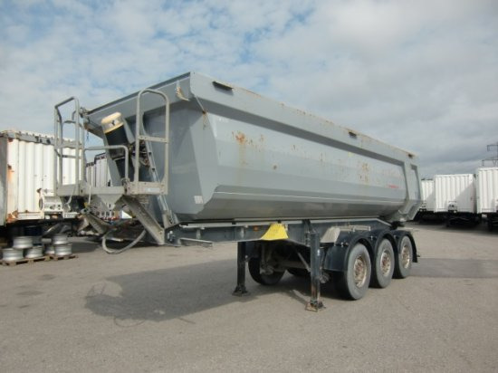 Schwarzmüller Kippmulde 25m³, SAF, Rollplane, Podest, HYVA - Tipper semi-trailer: picture 1 Schwarzmüller Kippmulde 25m³, SAF, Rollplane, Podest, HYVA - Tipper semi-trailer: picture 1