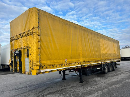 Schwarzmüller Spezialauflieger Schräglader, Coilmulde, Liftachse, Edscha-Verdeck, - Curtainsider semi-trailer: picture 1 Schwarzmüller Spezialauflieger Schräglader, Coilmulde, Liftachse, Edscha-Verdeck, - Curtainsider semi-trailer: picture 1