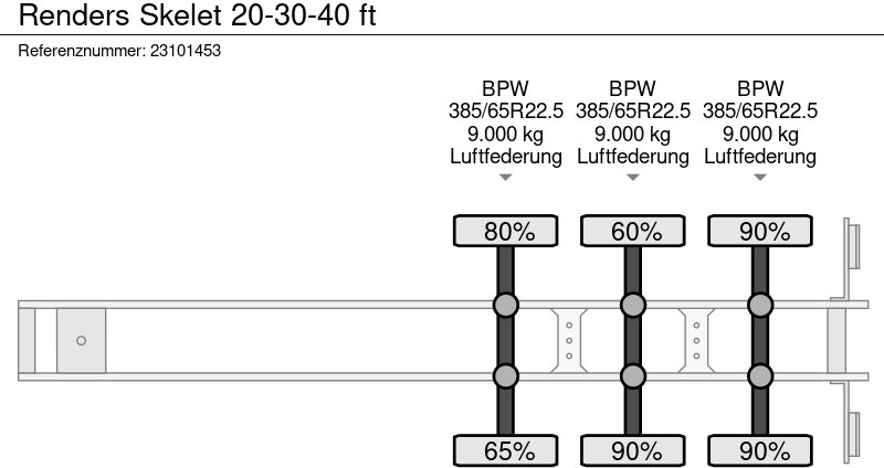 Container transporter/ Swap body semi-trailer Renders Skelet 20-30-40 ft: picture 13