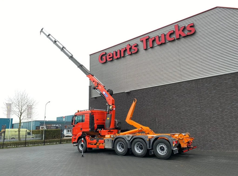 Hook lift truck, Crane truck MAN TGS 35.480 8X4 TRIDEM + 20 TON HAAKARM + HMF 3220-K6 KRAAN/KRAN/CRANE/GRUA: picture 6