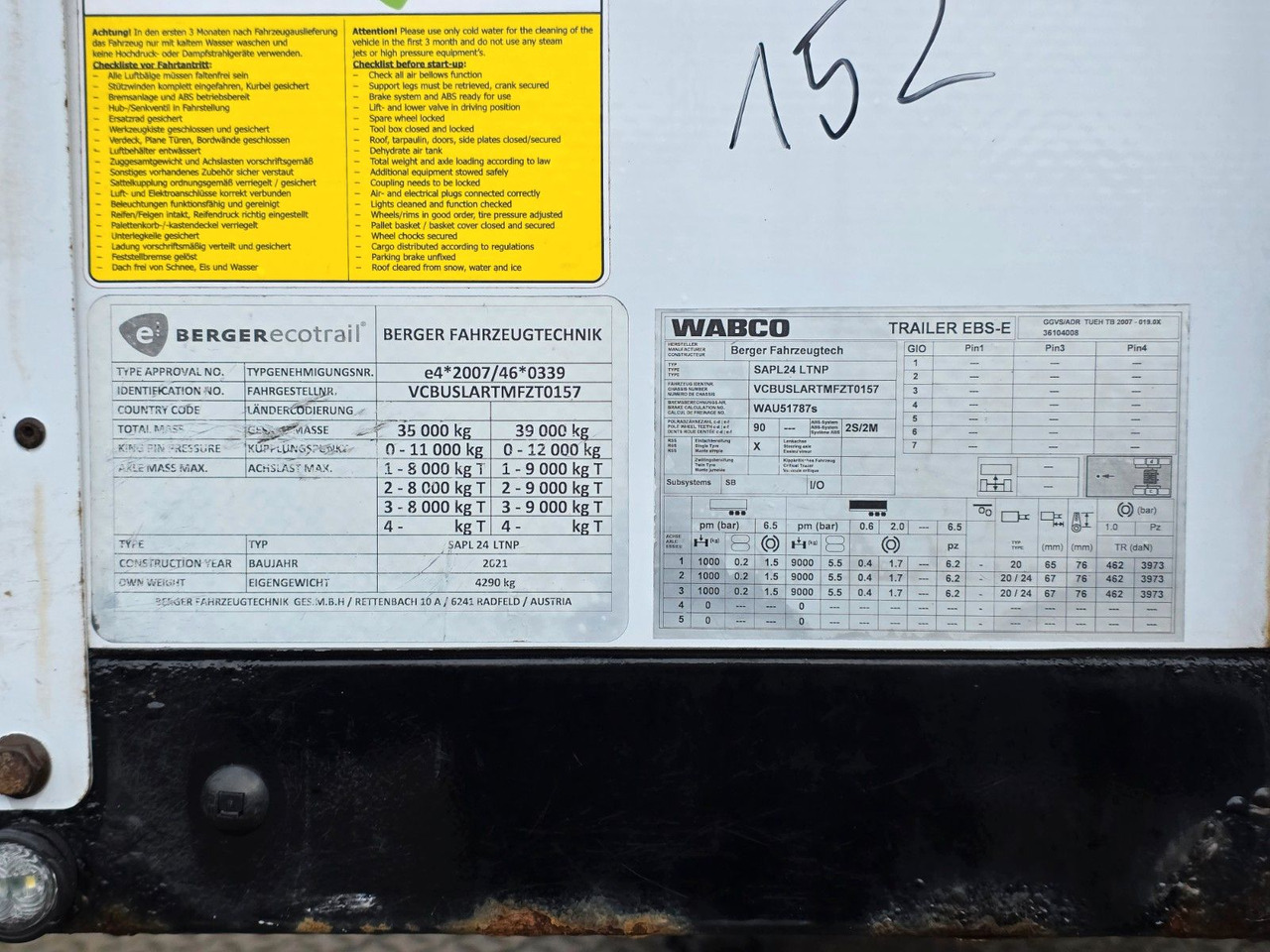 Dropside/ Flatbed semi-trailer Berger SAPL24 / 4.290 kg !!!: picture 37