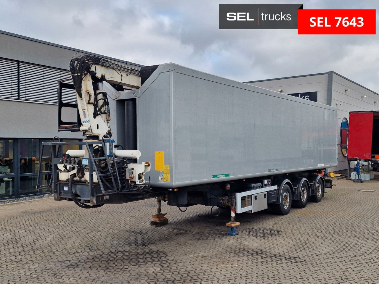 H&W HWDKSK38 / Glasrecycling / Kran / Lenkachse - Tipper semi-trailer: picture 1 H&W HWDKSK38 / Glasrecycling / Kran / Lenkachse - Tipper semi-trailer: picture 1