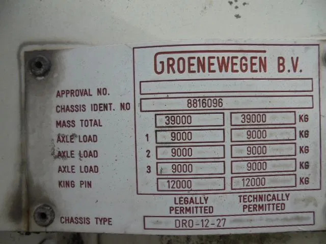 Closed box semi-trailer Groenewegen DRO 12-27 NL KENTEKEN 5 IN STOCK: picture 8