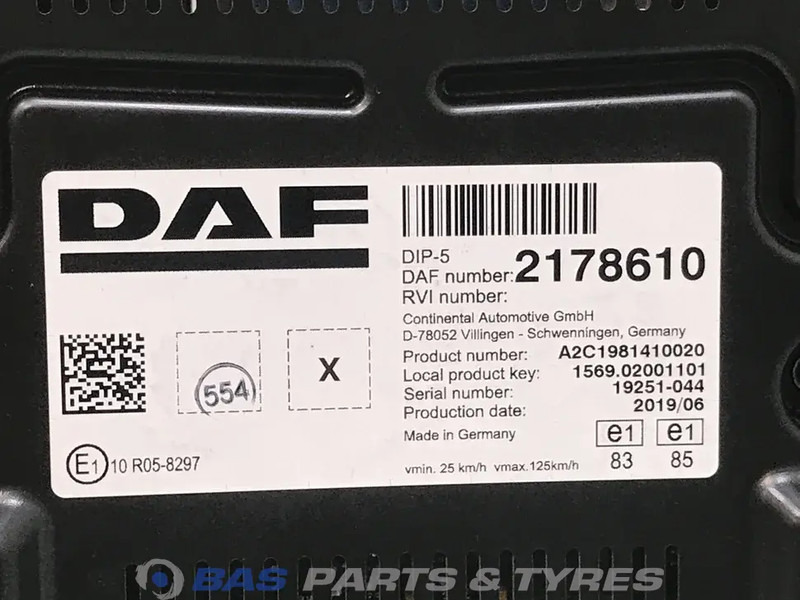 DAF CF Euro 6 - Dashboard for Truck: picture 3 DAF CF Euro 6 - Dashboard for Truck: picture 3