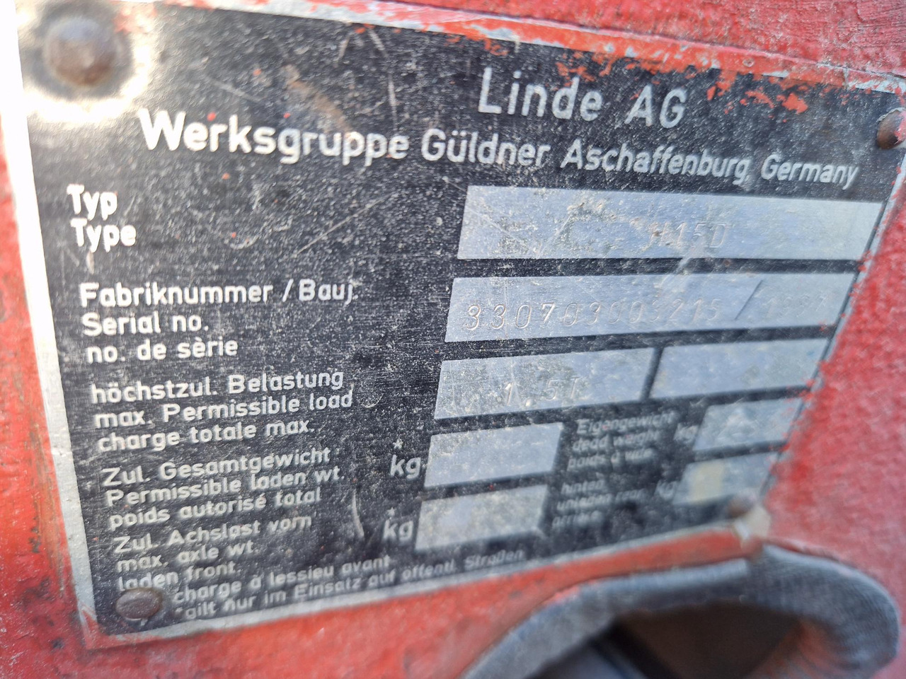 LINDE H15D - Other machinery: picture 5 LINDE H15D - Other machinery: picture 5