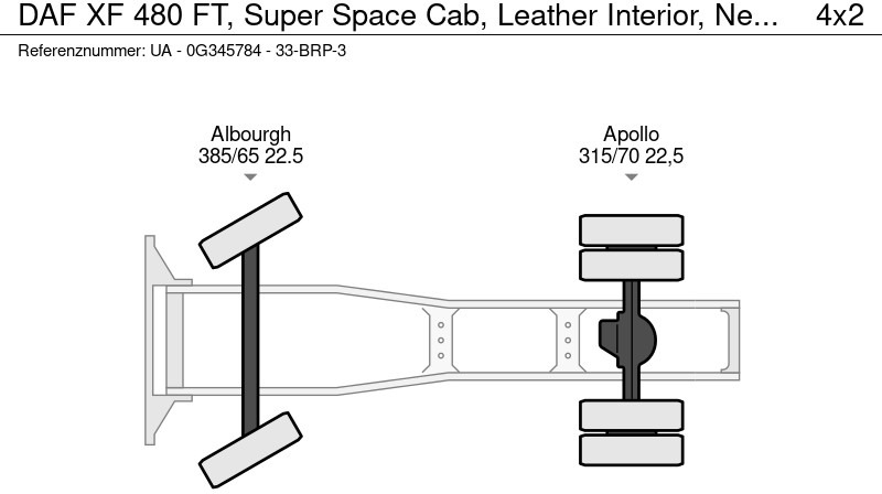 Tractor unit DAF XF 480 FT, Super Space Cab, Leather Interior, New Tacho: picture 17 Tractor unit DAF XF 480 FT, Super Space Cab, Leather Interior, New Tacho: picture 17