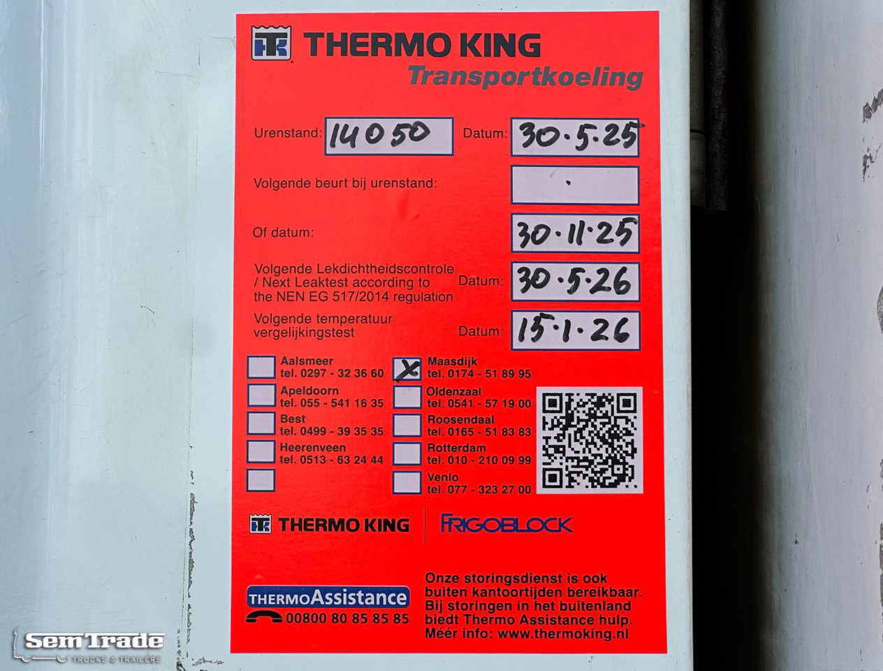 Refrigerator semi-trailer Schmitz Cargobull SCBS3B Thermo King SLXe 300 Lift Axle Holland-Trailer: picture 12