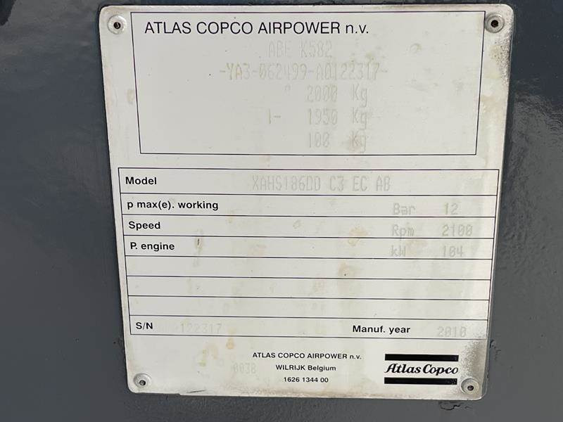 Atlas-Copco XAHS 186 DD - N - Air compressor: picture 5 Atlas-Copco XAHS 186 DD - N - Air compressor: picture 5