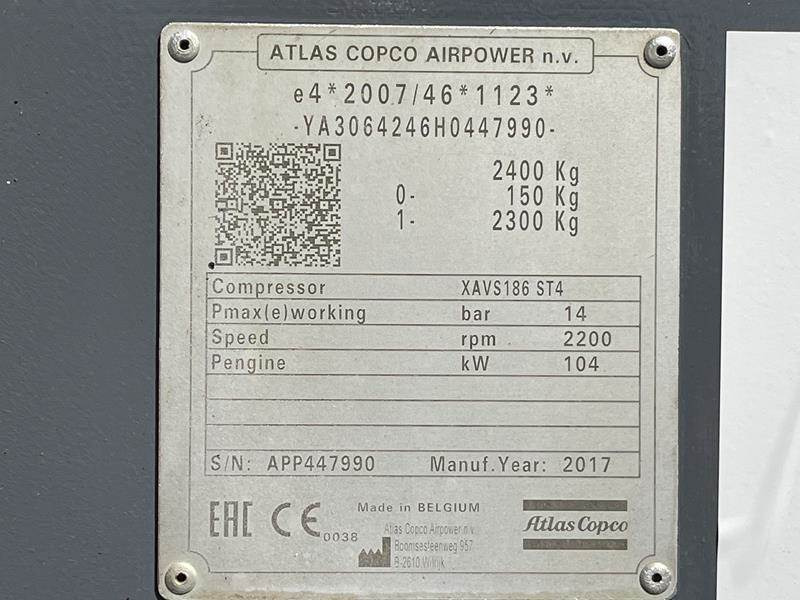Atlas-Copco XAVS 186 JD - N - Air compressor: picture 5 Atlas-Copco XAVS 186 JD - N - Air compressor: picture 5