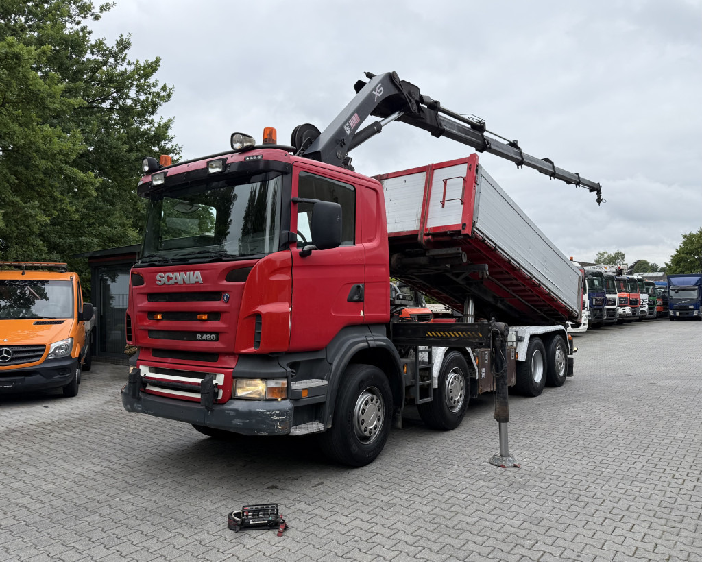 Scania R420 8X2*6 Kipper mit Kran Hiab 244-5 - Tipper, Crane truck: picture 1 Scania R420 8X2*6 Kipper mit Kran Hiab 244-5 - Tipper, Crane truck: picture 1