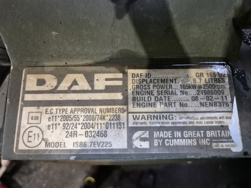 DAF GR165U2 EUR5 Engine (Truck) - Engine for Truck: picture 2 DAF GR165U2 EUR5 Engine (Truck) - Engine for Truck: picture 2