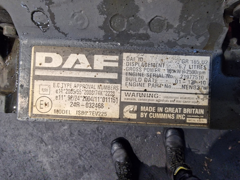 DAF GR165U2 Engine (Truck) - Engine for Truck: picture 2 DAF GR165U2 Engine (Truck) - Engine for Truck: picture 2