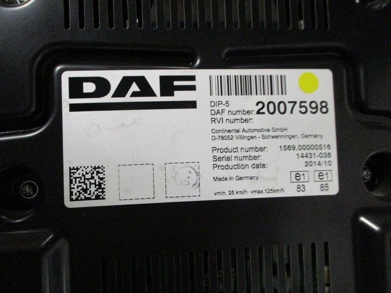 DAF XF106 2007598 INSTRUMENTENPANEEL EURO 6 - Electrical system for Truck: picture 2 DAF XF106 2007598 INSTRUMENTENPANEEL EURO 6 - Electrical system for Truck: picture 2