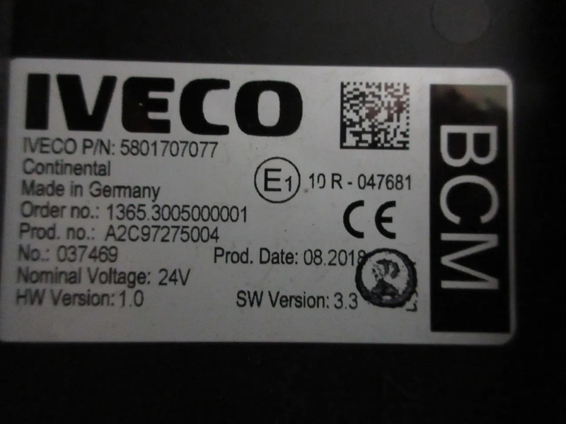 Iveco 5801707077 BCM MODULEN HI WAY EURO 6 MODEL 2018 - Electrical system for Truck: picture 5 Iveco 5801707077 BCM MODULEN HI WAY EURO 6 MODEL 2018 - Electrical system for Truck: picture 5
