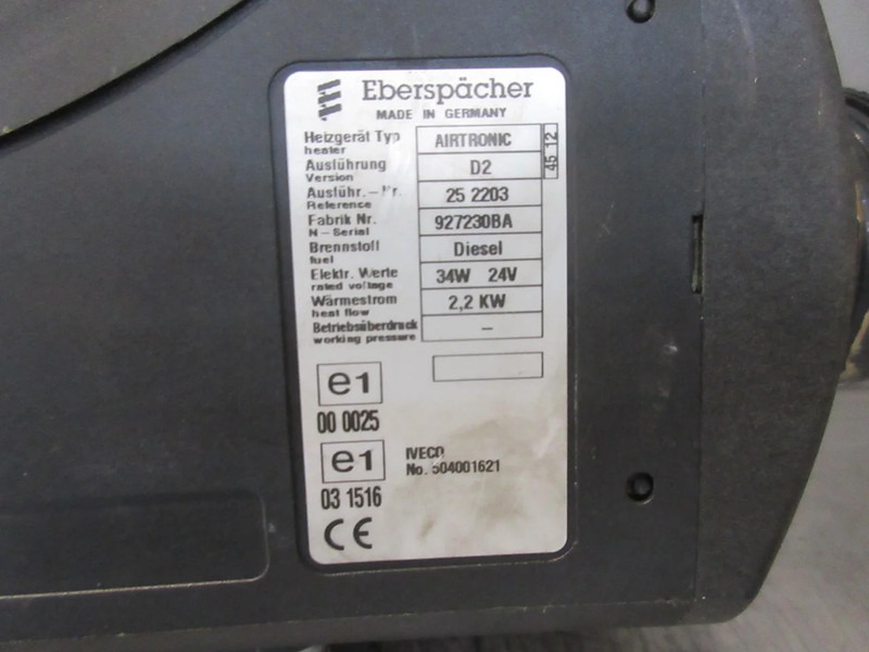 Iveco HIWAY 504001621 STANDKACHEL D2 - Heating/ Ventilation for Truck: picture 5 Iveco HIWAY 504001621 STANDKACHEL D2 - Heating/ Ventilation for Truck: picture 5