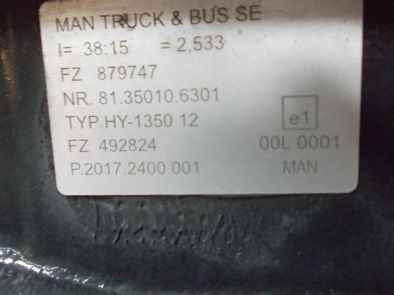 MAN 81.35003-7671/81.35010-6301RATIO 1=2,533 HY1350.12 2022 - Rear axle for Truck: picture 5 MAN 81.35003-7671/81.35010-6301RATIO 1=2,533 HY1350.12 2022 - Rear axle for Truck: picture 5