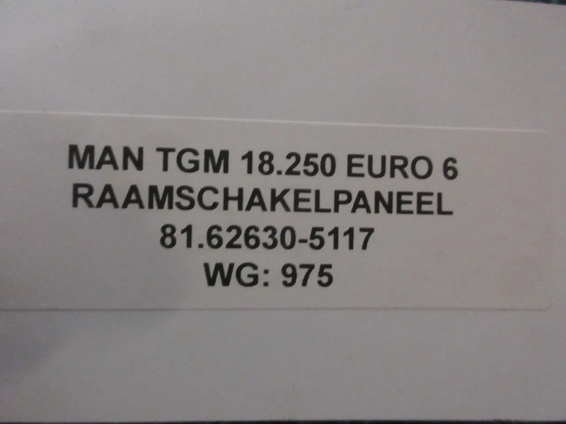 MAN 81.62630-5117 RAAMMODULEN LINKS MAN TGM 18.250 EURO 6 MODEL 2024 - Electrical system for Truck: picture 5 MAN 81.62630-5117 RAAMMODULEN LINKS MAN TGM 18.250 EURO 6 MODEL 2024 - Electrical system for Truck: picture 5