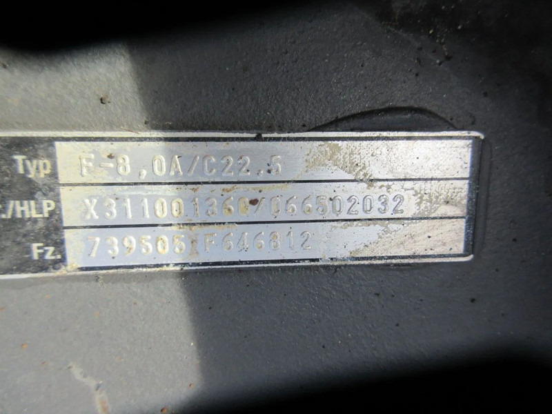 Mercedes-Benz F-0,OA/C22,5 VAR 739505 A 000 330 10 00 // A 601 584 51 24 MERCEDES EURO 6 - Front axle for Truck: picture 5 Mercedes-Benz F-0,OA/C22,5 VAR 739505 A 000 330 10 00 // A 601 584 51 24 MERCEDES EURO 6 - Front axle for Truck: picture 5