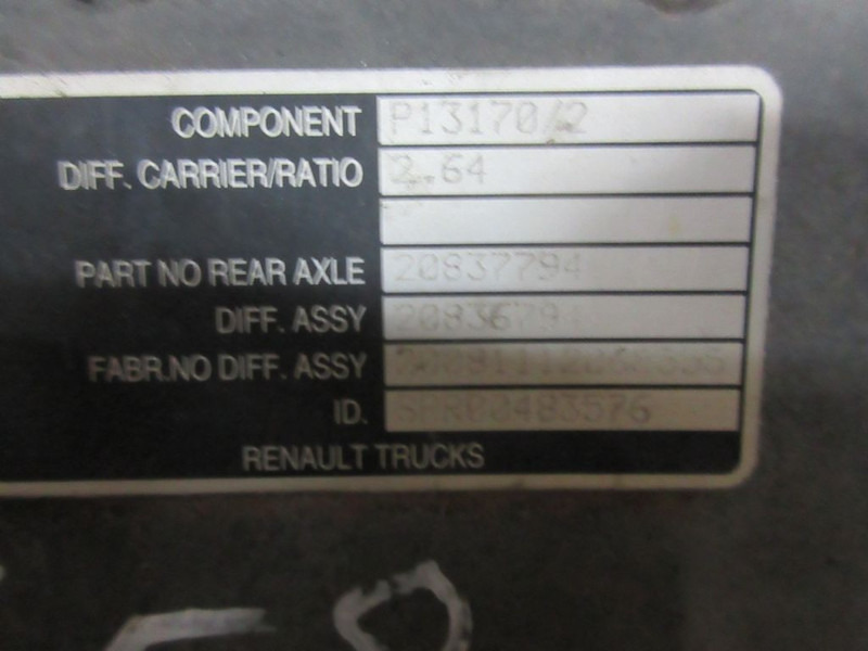 Renault 2083679/P13170/2/SPR00483576 RATIO 2,64 RENAULT AE OF PRIMUIN DIFFERENTIEEL - Differential gear for Truck: picture 5 Renault 2083679/P13170/2/SPR00483576 RATIO 2,64 RENAULT AE OF PRIMUIN DIFFERENTIEEL - Differential gear for Truck: picture 5