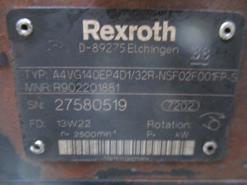 Rexroth A4VG14OEP4D132R-NSF02F001FP-S REXROTH POMP DAF 106 EURO 6 // 4X4 - Hydraulics for Truck: picture 2 Rexroth A4VG14OEP4D132R-NSF02F001FP-S REXROTH POMP DAF 106 EURO 6 // 4X4 - Hydraulics for Truck: picture 2