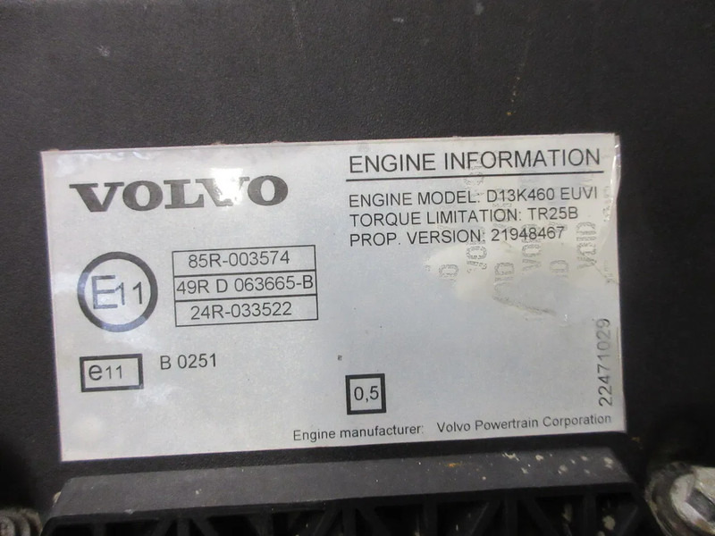 Volvo 21948467 //22070191//85001834//85007834//8501854 VOLVO FH 460 MOTOR EURO 6 - Engine for Truck: picture 5 Volvo 21948467 //22070191//85001834//85007834//8501854 VOLVO FH 460 MOTOR EURO 6 - Engine for Truck: picture 5