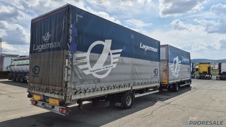 DAF LF 260 FA EURO 6 valník s plachtou + hydraulické čelo - prodejné jen s přívěsem GTS P0471Z - cena je za celou soupravu - Curtainsider truck: picture 3 DAF LF 260 FA EURO 6 valník s plachtou + hydraulické čelo - prodejné jen s přívěsem GTS P0471Z - cena je za celou soupravu - Curtainsider truck: picture 3