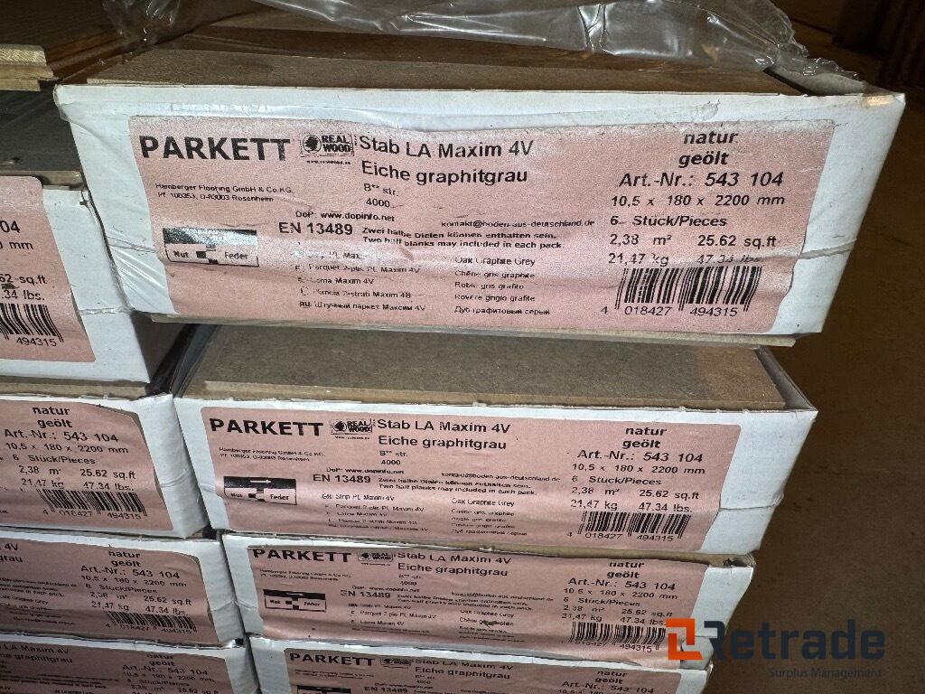 New Construction equipment Hamburger parkett 64 pakker trægulv 10,5x180x2200mm: picture 8 New Construction equipment Hamburger parkett 64 pakker trægulv 10,5x180x2200mm: picture 8