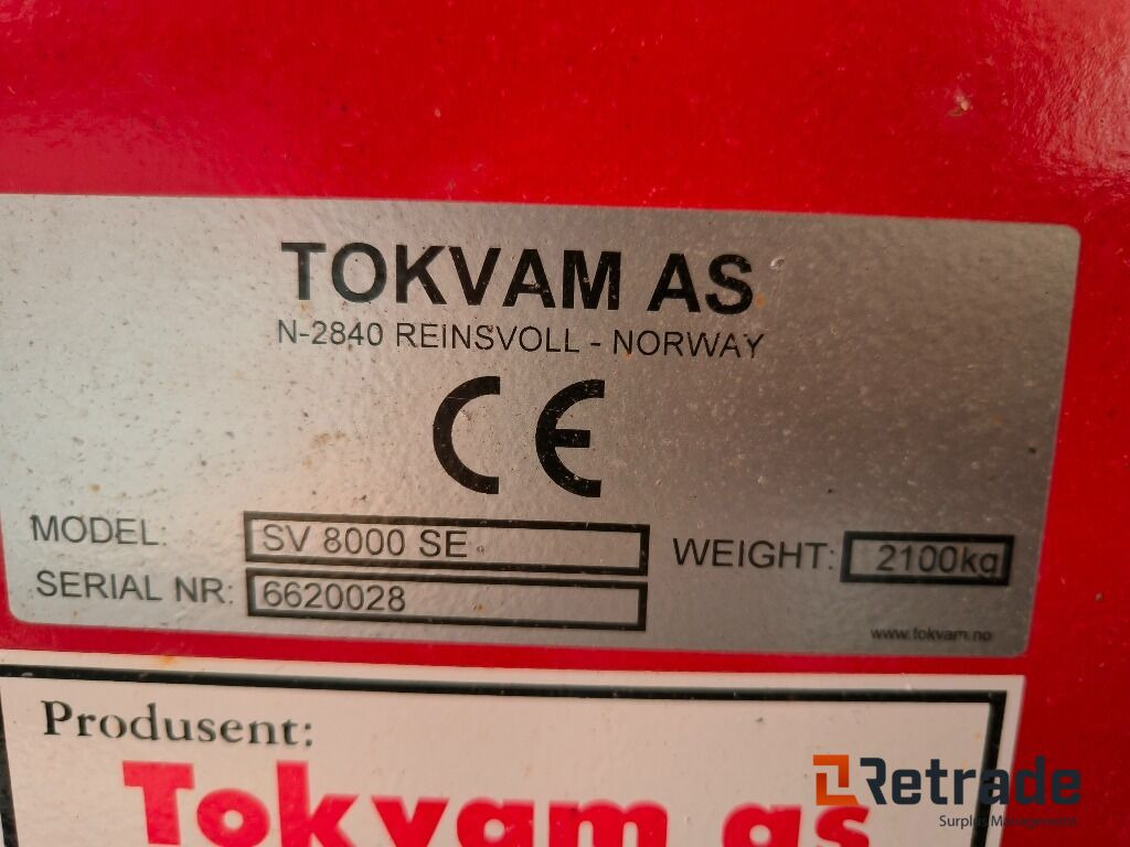 Sandspreder, Tokvam SV 8000 SE - Construction equipment: picture 3 Sandspreder, Tokvam SV 8000 SE - Construction equipment: picture 3