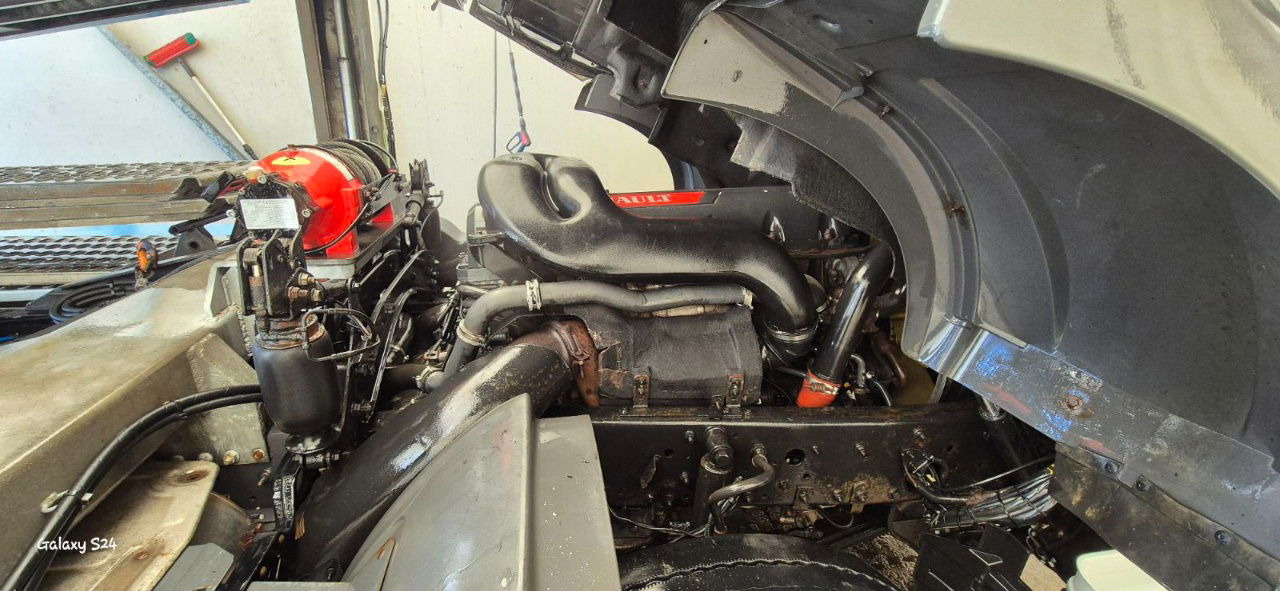 Autotransporter truck Renault Premium 460 4x2 LKW transporter + rolfo trailer: picture 25