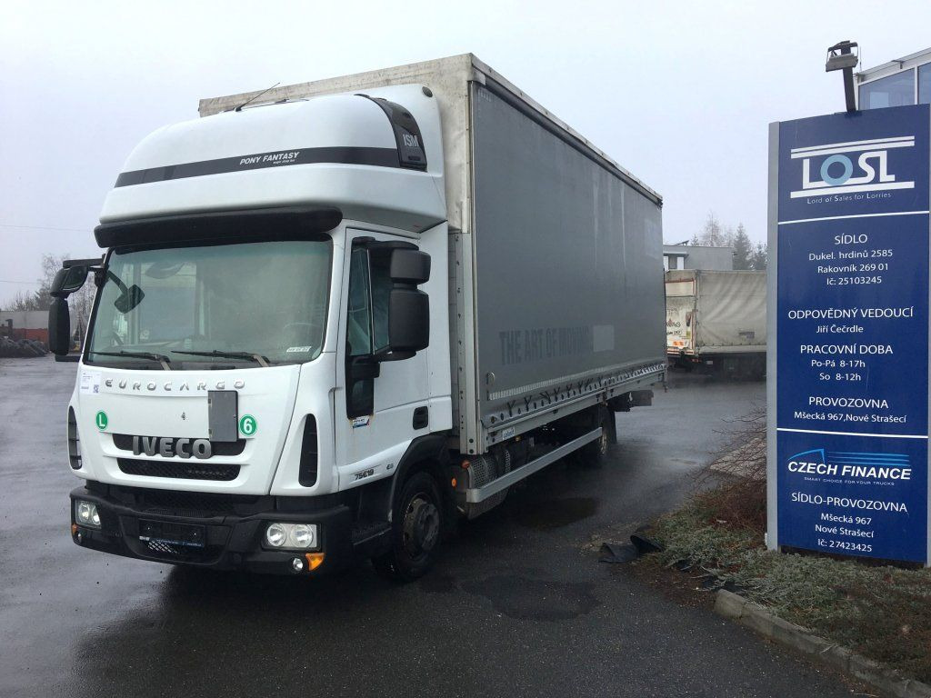 Iveco 75-190 Eurocargo 18 Pal. Dhollandia 1000 kg - Curtain side van: picture 1 Iveco 75-190 Eurocargo 18 Pal. Dhollandia 1000 kg - Curtain side van: picture 1