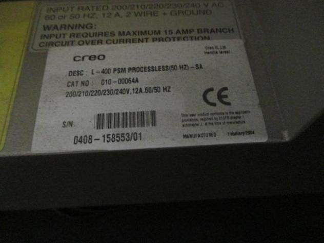 Creo Lotem 400 Thermal Platesetter - Printing machinery: picture 4 Creo Lotem 400 Thermal Platesetter - Printing machinery: picture 4