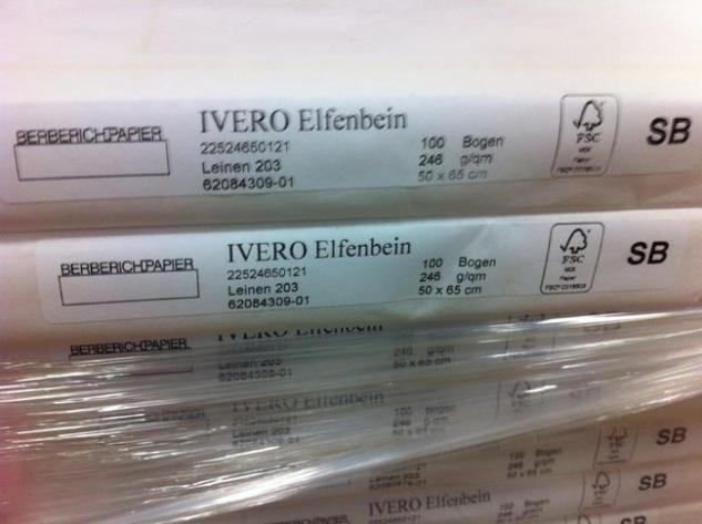 Fine paper Ivero ivory board linen - Printing machinery: picture 2 Fine paper Ivero ivory board linen - Printing machinery: picture 2