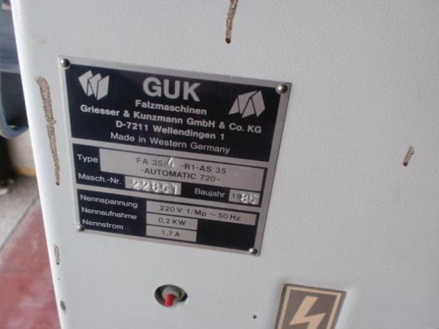 GUK FA 35-4-R1 buckle plate folding machine - Folding machine: picture 5 GUK FA 35-4-R1 buckle plate folding machine - Folding machine: picture 5