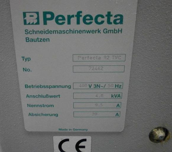 Perfecta 92 TVC high-speed cutter - Paper cutting machine: picture 5 Perfecta 92 TVC high-speed cutter - Paper cutting machine: picture 5
