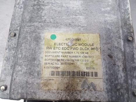 New Holland T5.95, T4, T5, Case Farmall Xcm W/edc, Ecu 47911991, 47381697 - ECU for Agricultural machinery: picture 3 New Holland T5.95, T4, T5, Case Farmall Xcm W/edc, Ecu 47911991, 47381697 - ECU for Agricultural machinery: picture 3