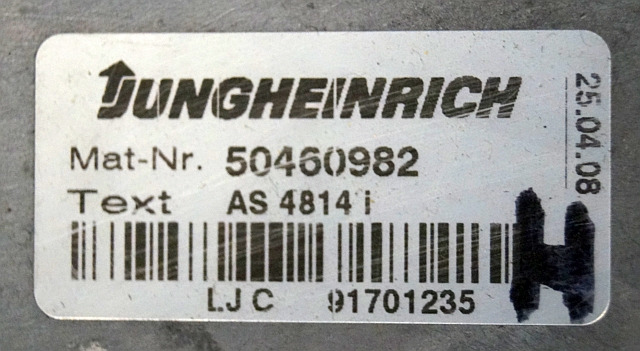 Jungheinrich 50460982 | Hef regeling Lifting controller AS4814i from ETV214 year - ECU for Material handling equipment: picture 2 Jungheinrich 50460982 | Hef regeling Lifting controller AS4814i from ETV214 year - ECU for Material handling equipment: picture 2