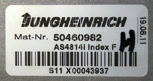 Jungheinrich 50460982 | Hef regeling Lifting controller AS4814i index F from ET - ECU for Material handling equipment: picture 2 Jungheinrich 50460982 | Hef regeling Lifting controller AS4814i index F from ET - ECU for Material handling equipment: picture 2