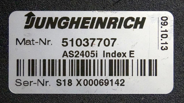 Jungheinrich 51037707 | Rij regeling driving controller AS2405i index E Sw. 1,28 - ECU for Material handling equipment: picture 3 Jungheinrich 51037707 | Rij regeling driving controller AS2405i index E Sw. 1,28 - ECU for Material handling equipment: picture 3
