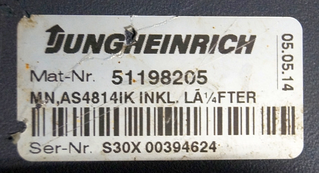 Jungheinrich 51159321 | Rij/hef regeling drive/lifting controller AS4814Ik Index - ECU for Material handling equipment: picture 5 Jungheinrich 51159321 | Rij/hef regeling drive/lifting controller AS4814Ik Index - ECU for Material handling equipment: picture 5
