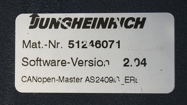 Jungheinrich 51206665 | Rij/hef regeling Drive/lift controller AS2409 i S Index - ECU for Material handling equipment: picture 3 Jungheinrich 51206665 | Rij/hef regeling Drive/lift controller AS2409 i S Index - ECU for Material handling equipment: picture 3