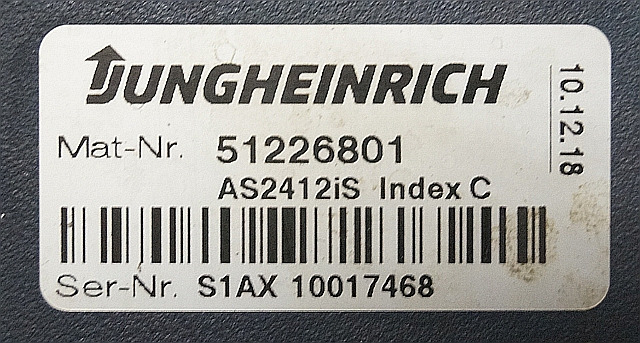 Jungheinrich 51226801 | Rij/hef/stuur regeling drive/lift/steering controller A - ECU for Material handling equipment: picture 2 Jungheinrich 51226801 | Rij/hef/stuur regeling drive/lift/steering controller A - ECU for Material handling equipment: picture 2