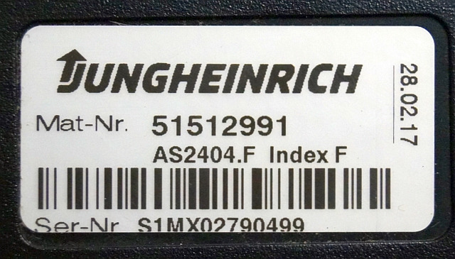 Jungheinrich 51512991 | Drive controller AS2404 F index F sn. S1MX02790499 for E - ECU for Material handling equipment: picture 2 Jungheinrich 51512991 | Drive controller AS2404 F index F sn. S1MX02790499 for E - ECU for Material handling equipment: picture 2