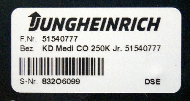 Jungheinrich 51540777 | Display KD MEDI CO 250K Jr from EKS110 2018 sn. 832O6099 - Dashboard for Material handling equipment: picture 3 Jungheinrich 51540777 | Display KD MEDI CO 250K Jr from EKS110 2018 sn. 832O6099 - Dashboard for Material handling equipment: picture 3